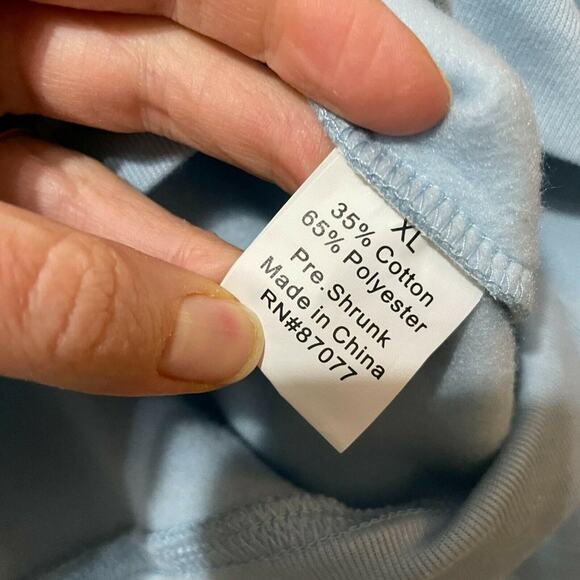 Collection Etc Christmas Blue Pre Shrunk Bird Embroidered Pullover Sweatshirt XL - Picture 7 of 7